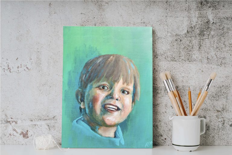 Portret laten maken van kind in olieverf