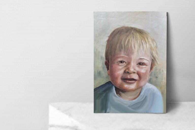 Portret laten maken van kind in olieverf